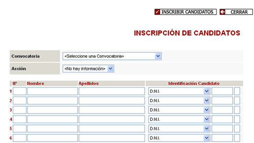 Registro de Candidatos